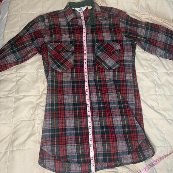 Vintage Woolrich Mens Multicolor Plaid Long Sleeve Button Front Shirt Size Large - Picture 8 of 8